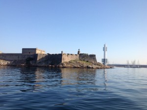 Die Hafeneinfahrt vom La Coruña