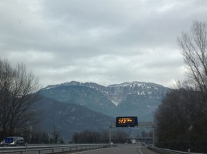 Der erste Schnee taucht nach Grenoble auf